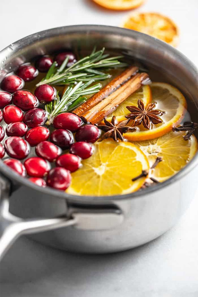 delicious spices and citrus slices simmering in a pot will help make your home smell incredible
