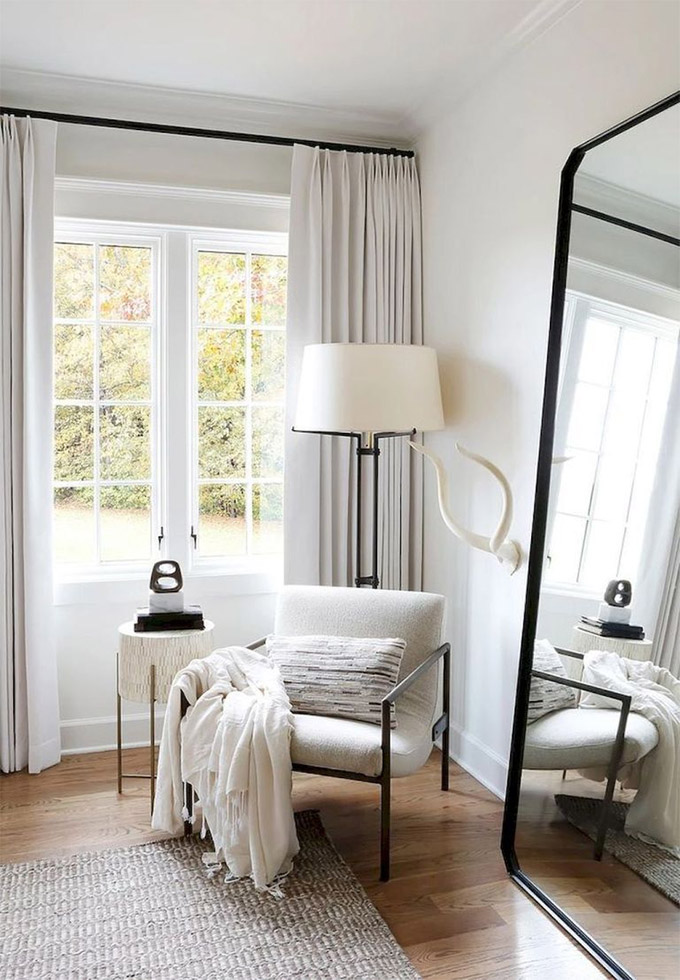 using mirrors to make a room feel larger is the oldest trick in the book