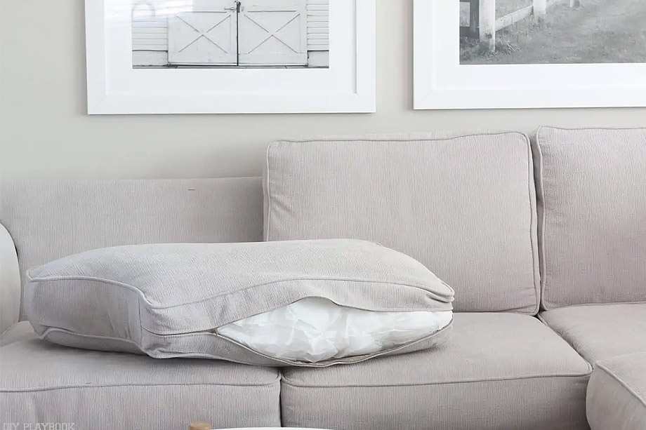 open sofa cushion