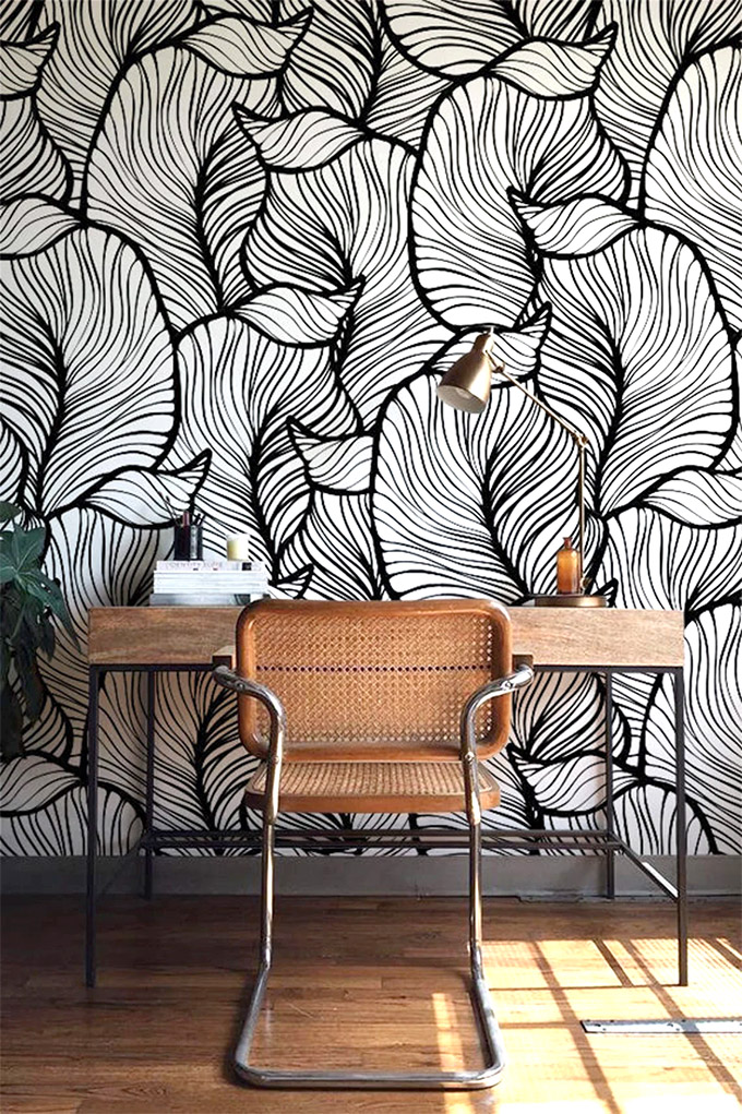 peel and stick wallpaper is very rental friendly