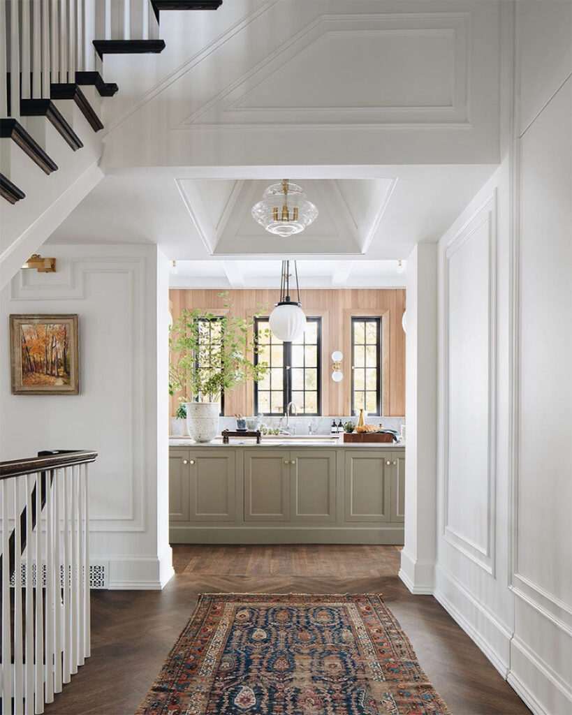 hallway looking to a kitchen space