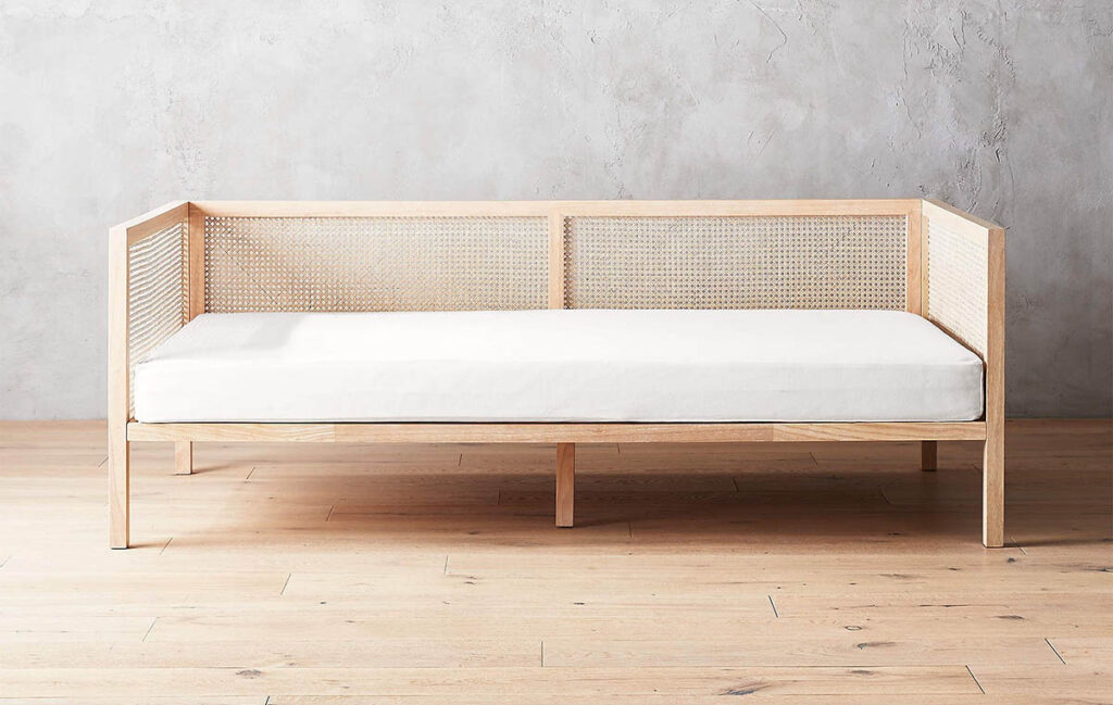 beautiful rattan daybed from cb2