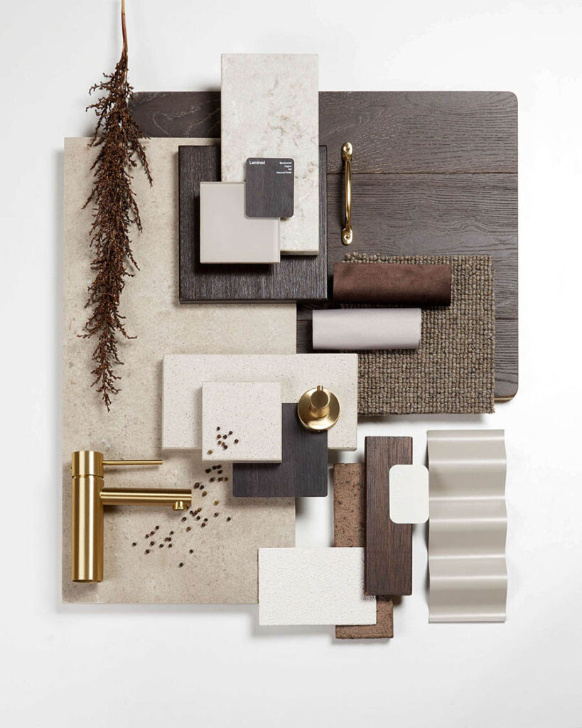 mixed materials with neutral palette