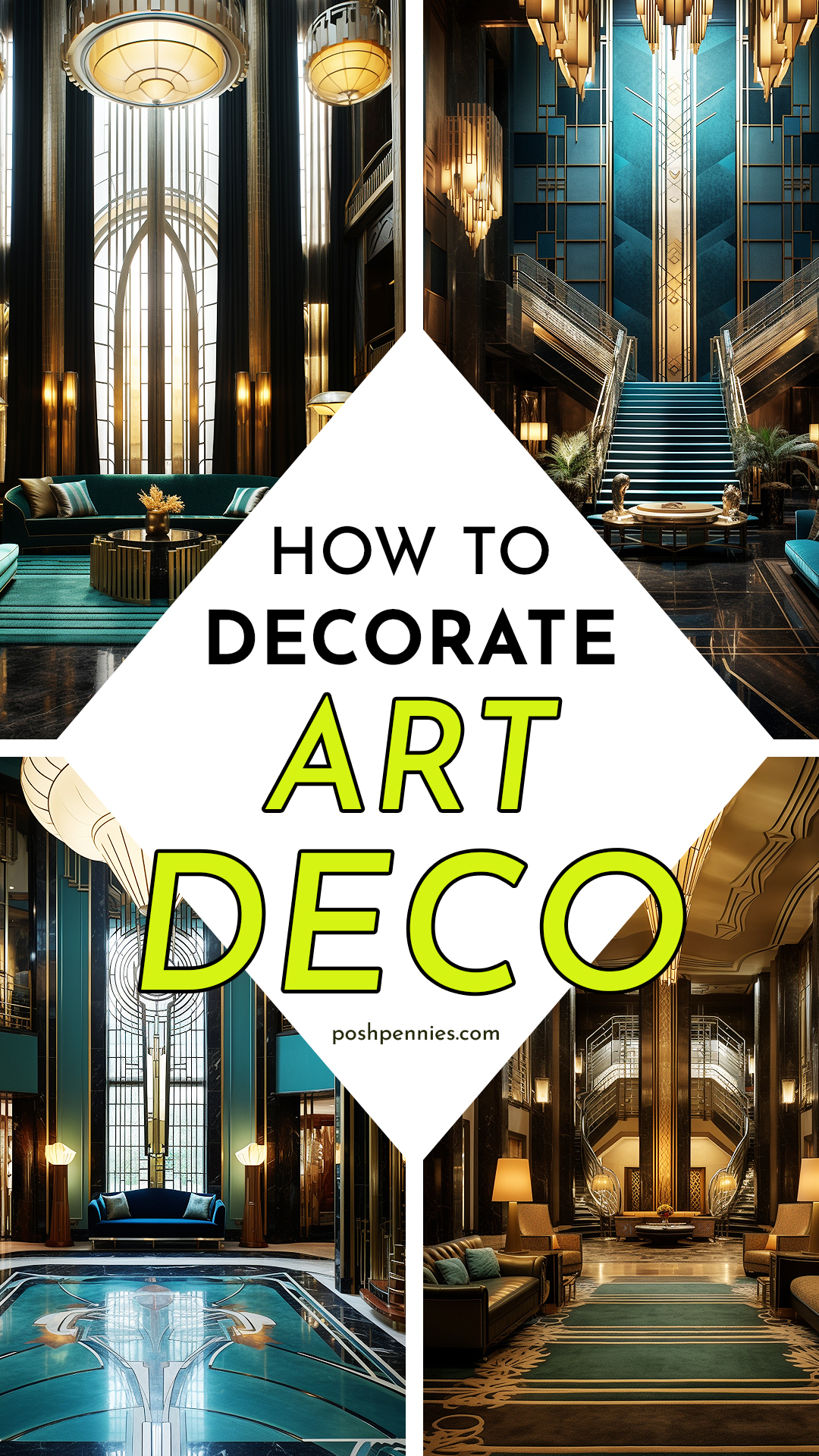 collage on how to decorate art deco