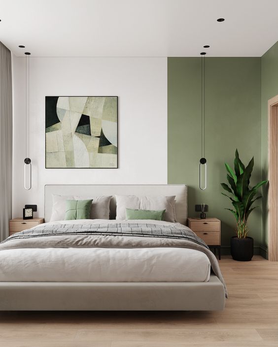 modern green bedroom ideas
