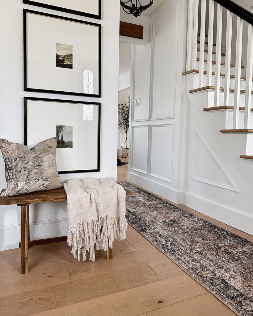 hallway painted in chantilly lace