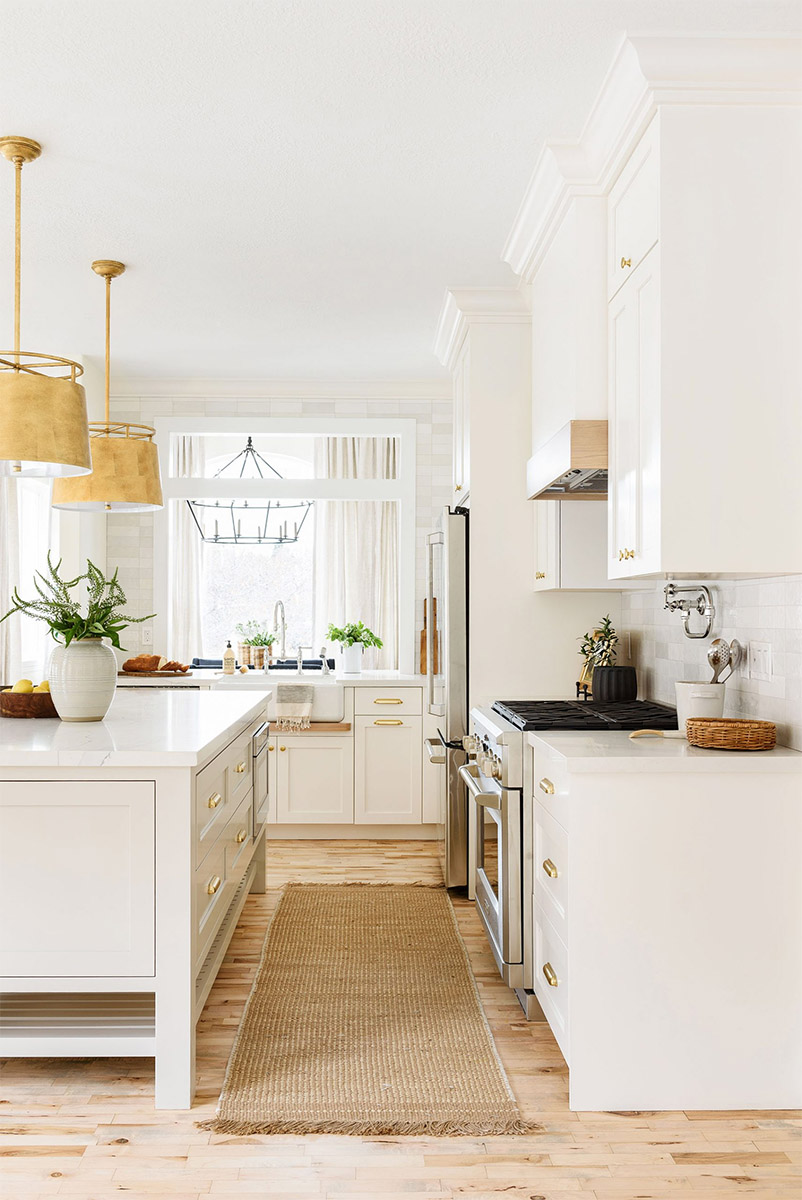 kitchen by designer shea mcgee painted in simply white