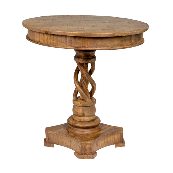 solid wood accent table