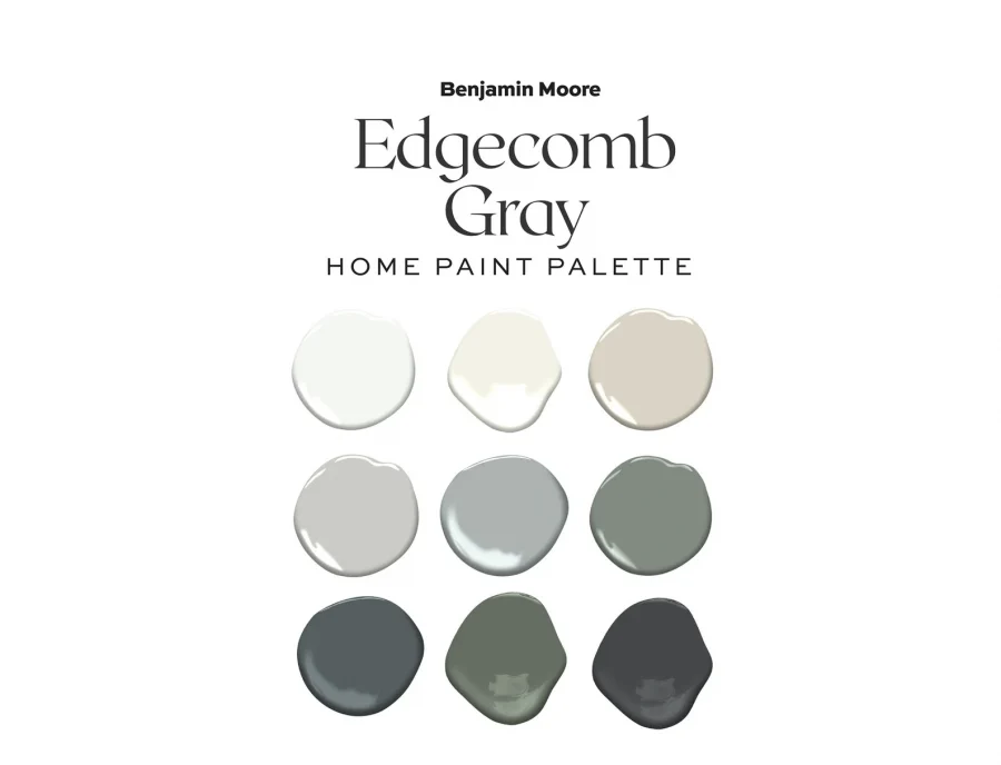 Benjamin Moore Edgecomb Gray Home Paint Palette