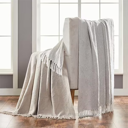 2 pack beautiful waffle weave throw blankets