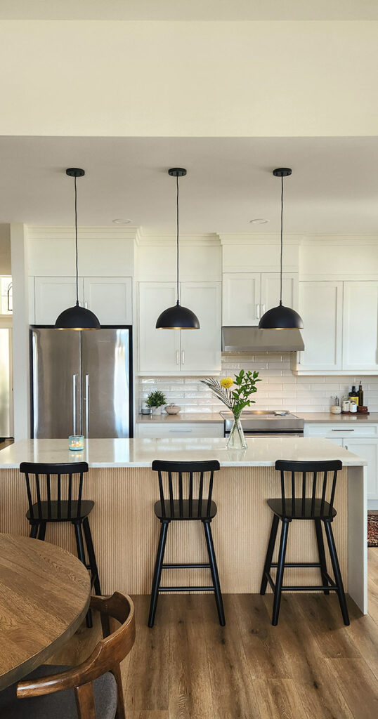 black kitchen island stools