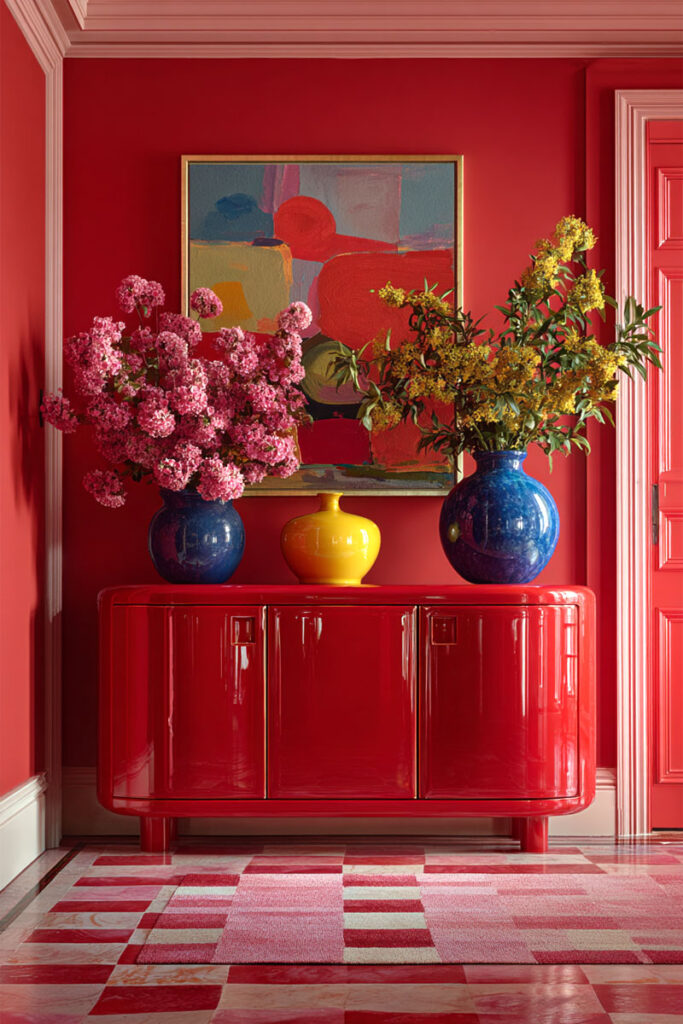 cherry red dopamine decorated vignette